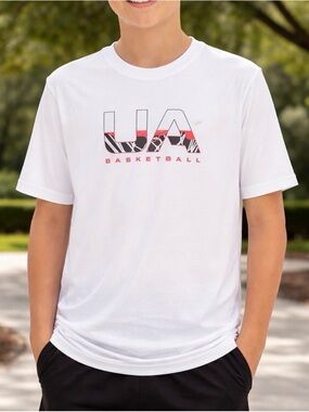 Under Armour Hoops Branded Loose Fit Short Sleeve T-Shirt YXL